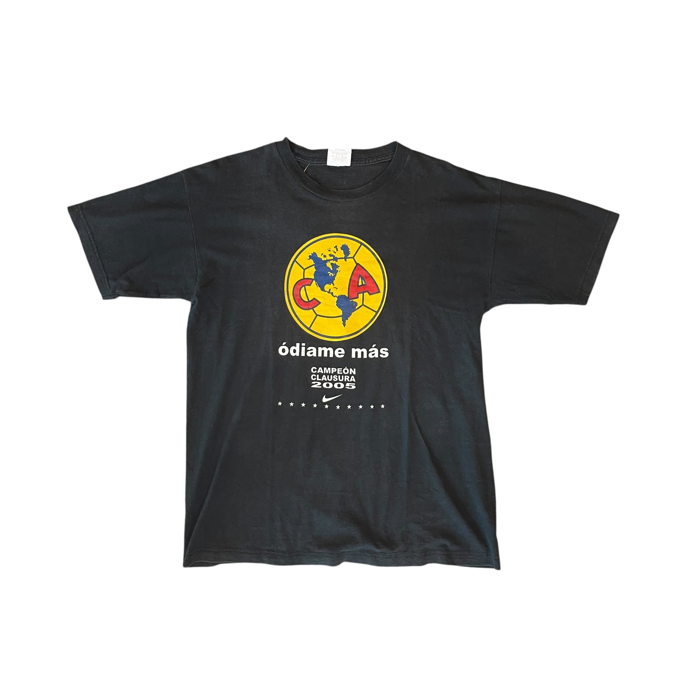 Vintage 2005 Club America Champions Signatures T-Shirt