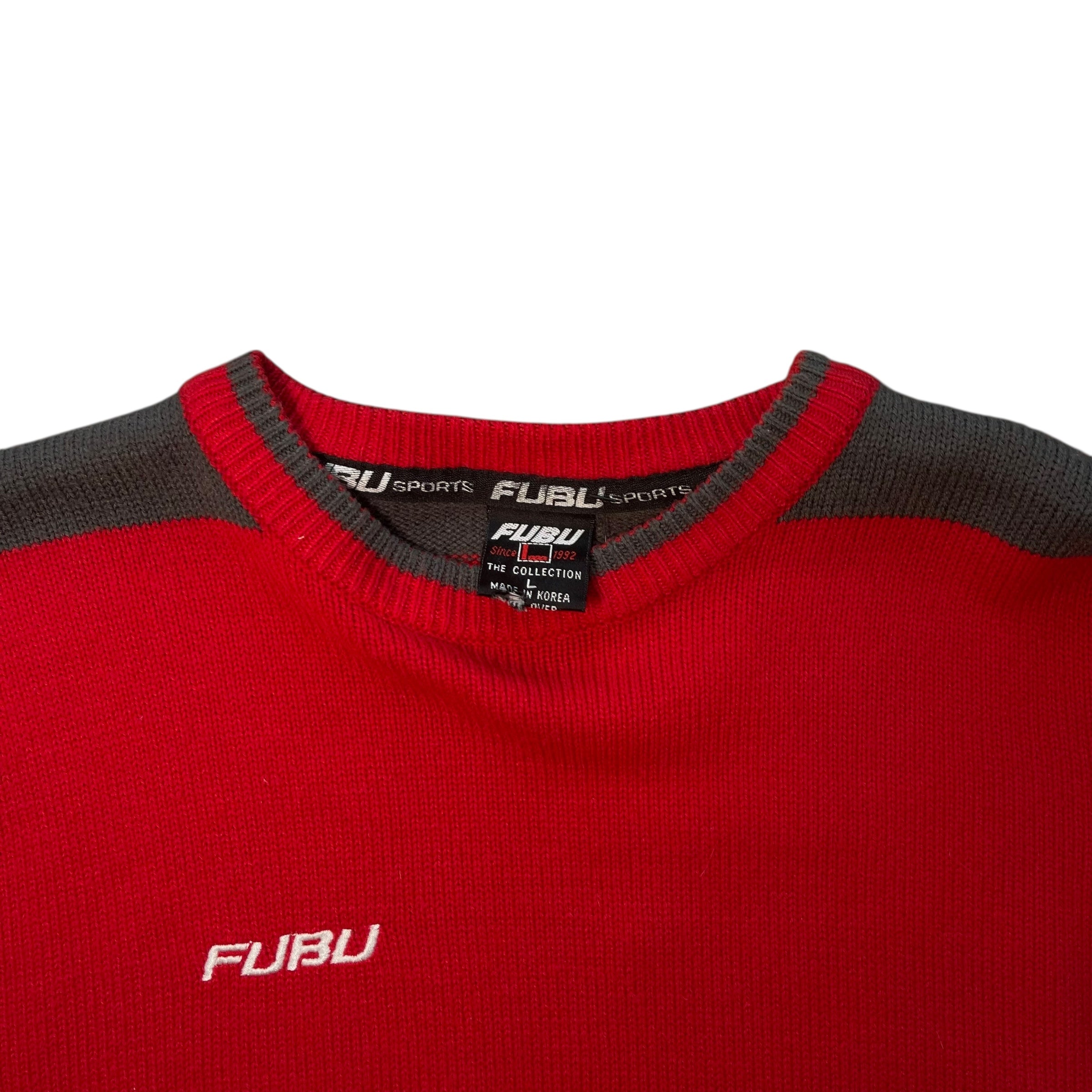 Vintage Y2K FUBU Sports Knit Long-Sleeve Sweatshirt