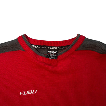 Vintage Y2K FUBU Sports Knit Long-Sleeve Sweatshirt