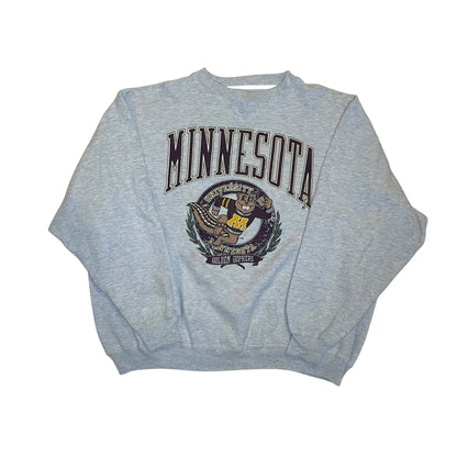 Vintage 90s University of Minnesota Gophers Gray Crewneck