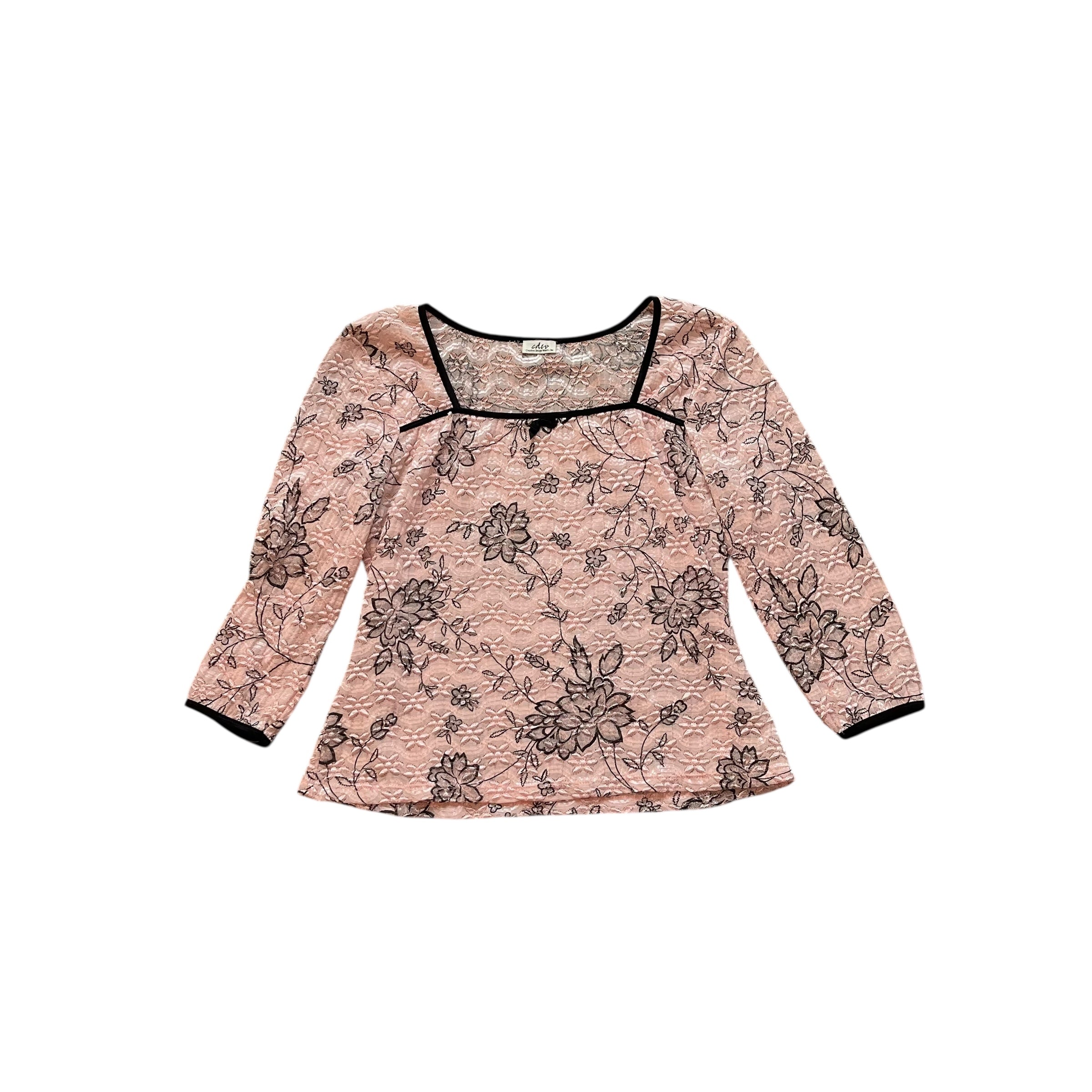 Y2K Creative Design Works Floral Lace Blouse