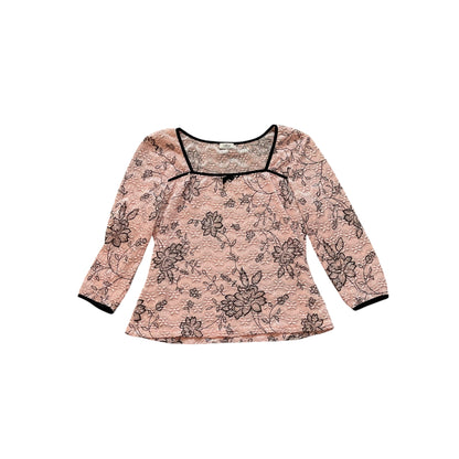 Y2K Creative Design Works Floral Lace Blouse