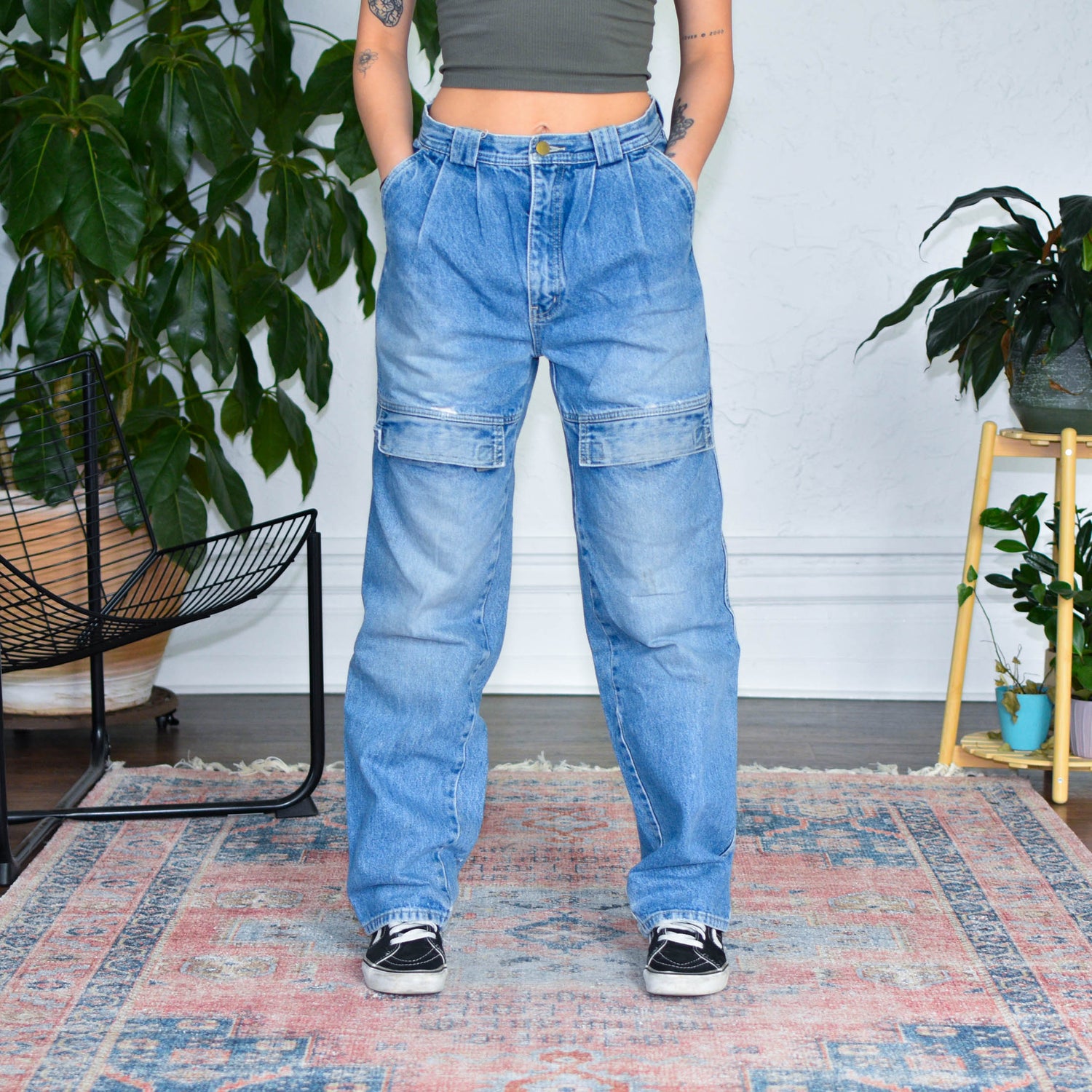 Vintage C.M.A. Pocket Detail High-waisted Jeans