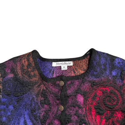 Vintage Femme Alpaca Wool Button-up Cardigan