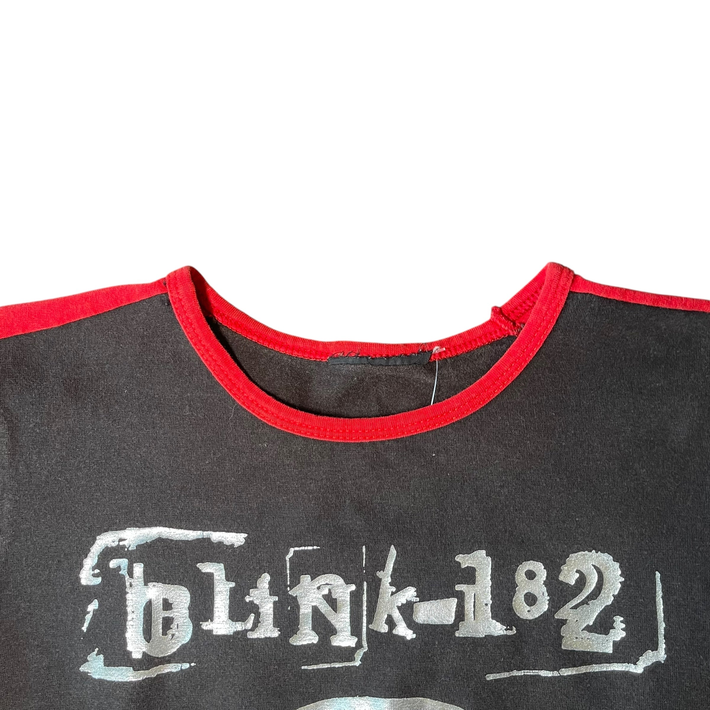 Y2K Blink-182 Cropped Ringer T-Shirt