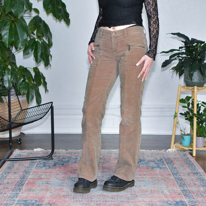 Y2k DKNY Jeans Brown Corduroy Flare Pants