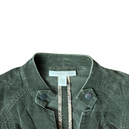 Vintage Y2K Silver Jeans Green Corduroy Suit Jacket