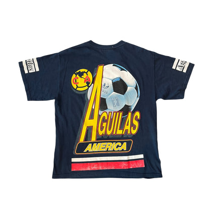 Vintage 90s Club America Navy All-Over-Print T-Shirt