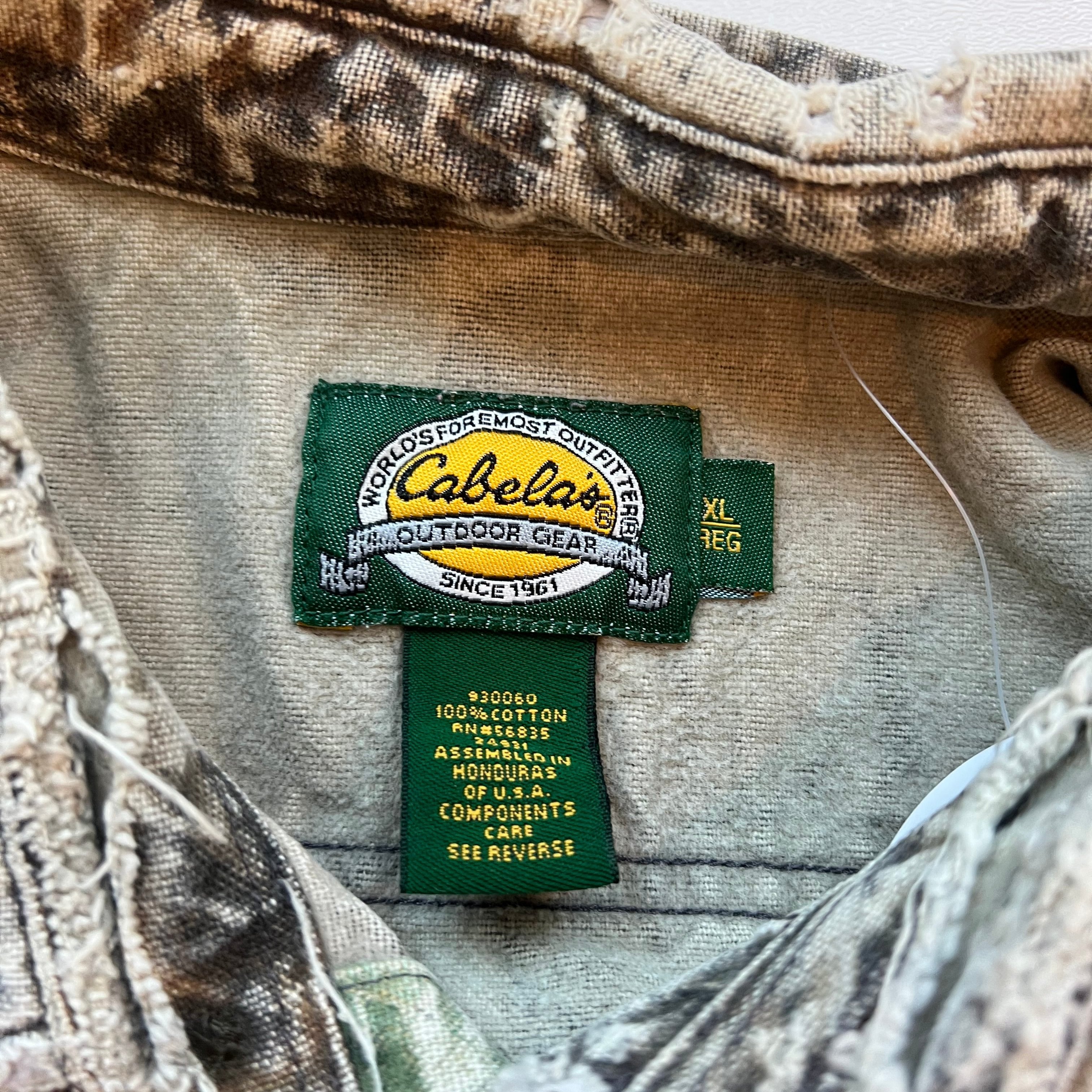 Vintage Cabelas Camo Flannel