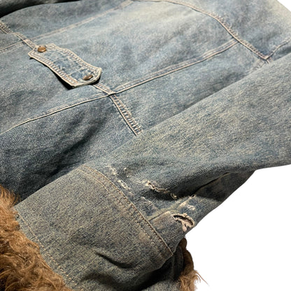 Vintage Y2K Mixit Faux Fur Denim Coat