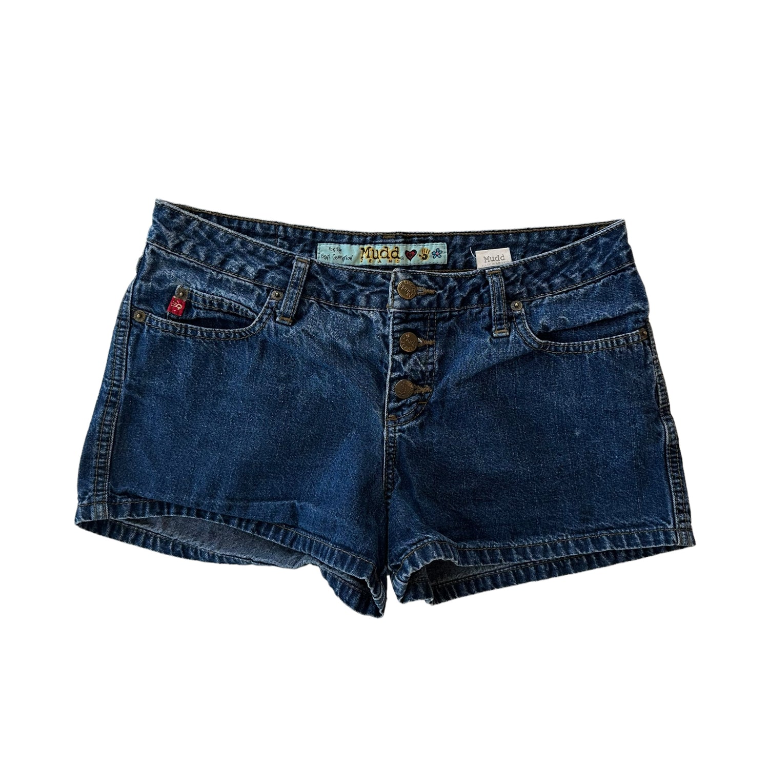 Y2k Mudd Dark Denim Shorts