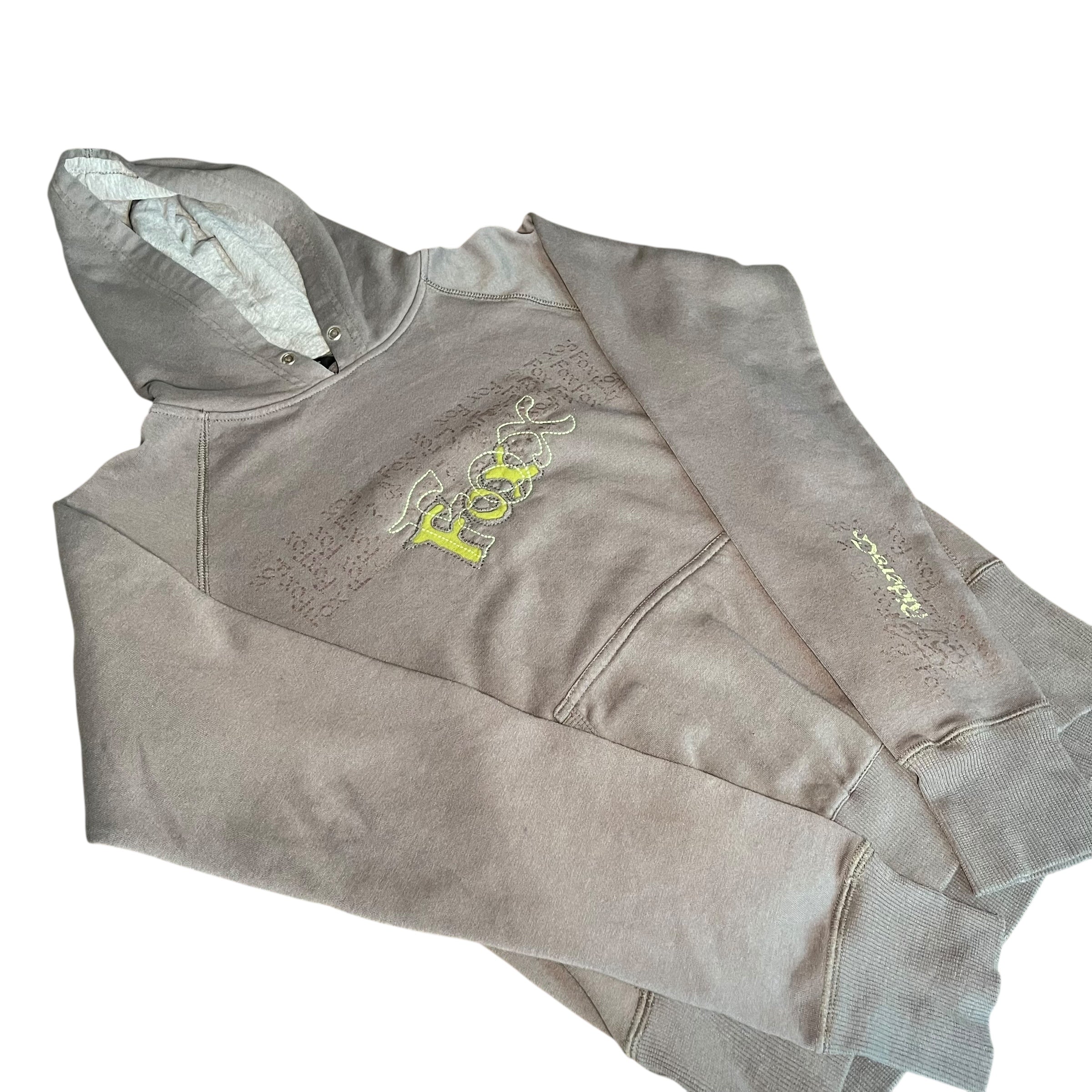 Vintage Y2K Gray Fox Racing Hoodie