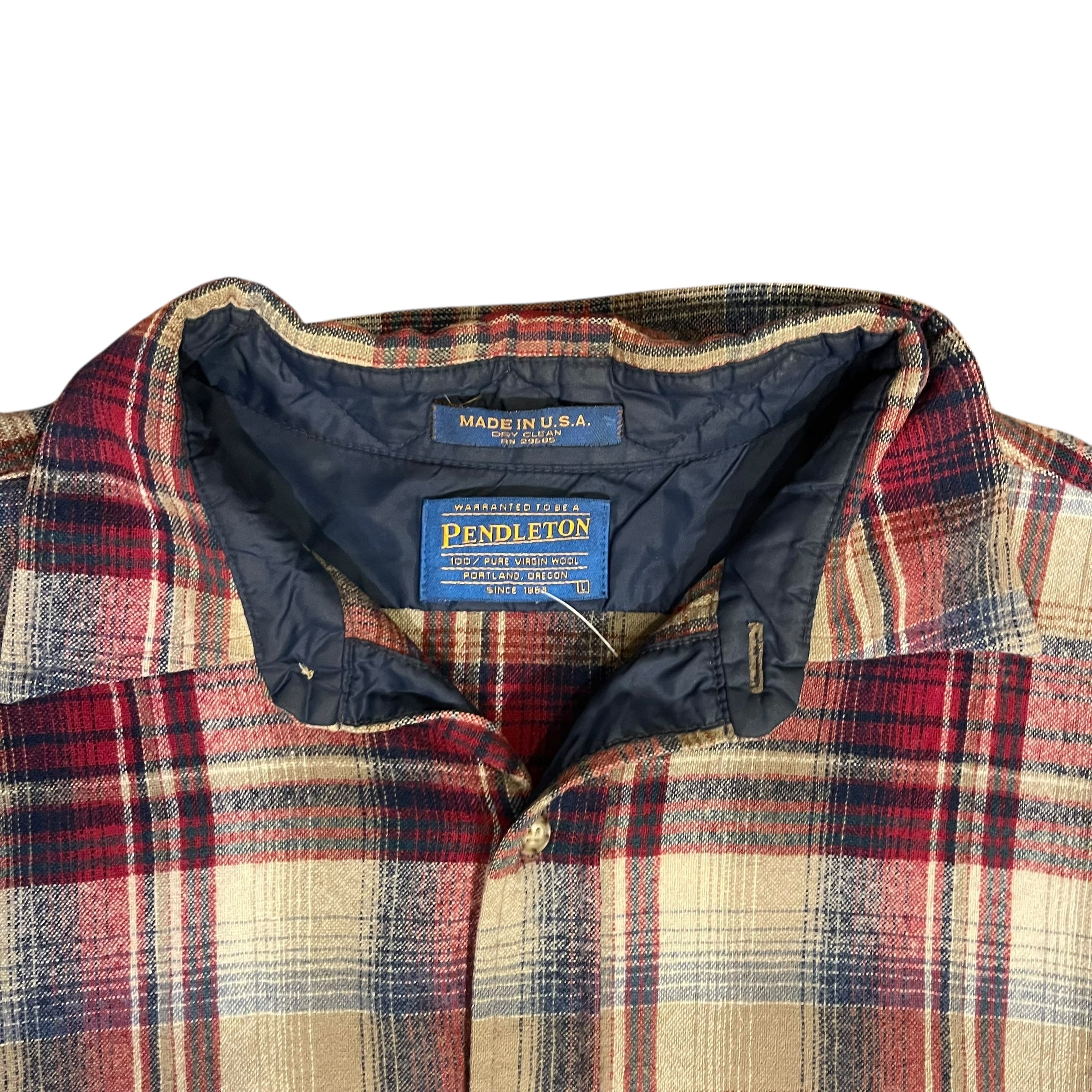 Vintage Pendleton Red Plaid Flannel