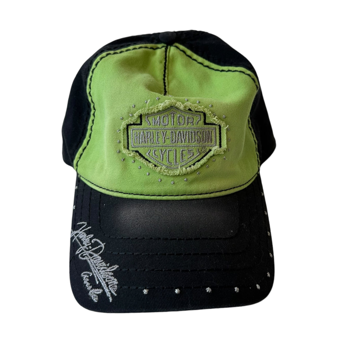 Y2k Harley Davidson Lime Green Hat