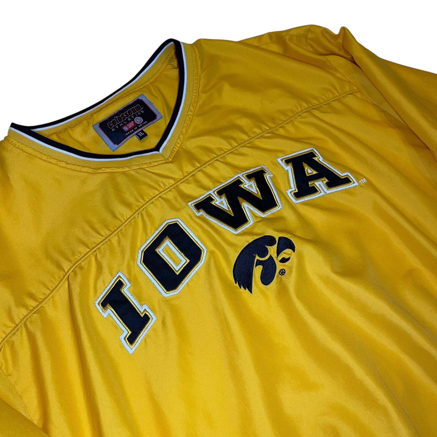 Vintage University of Iowa Hawkeyes Yellow Windshirt