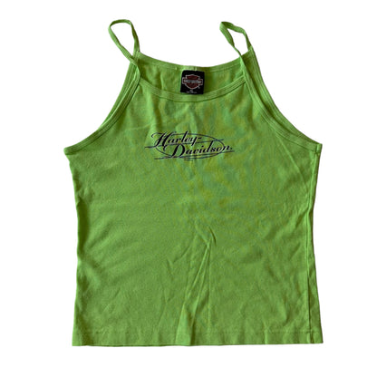 2000 Harley Davidson Lime Green Tank Top