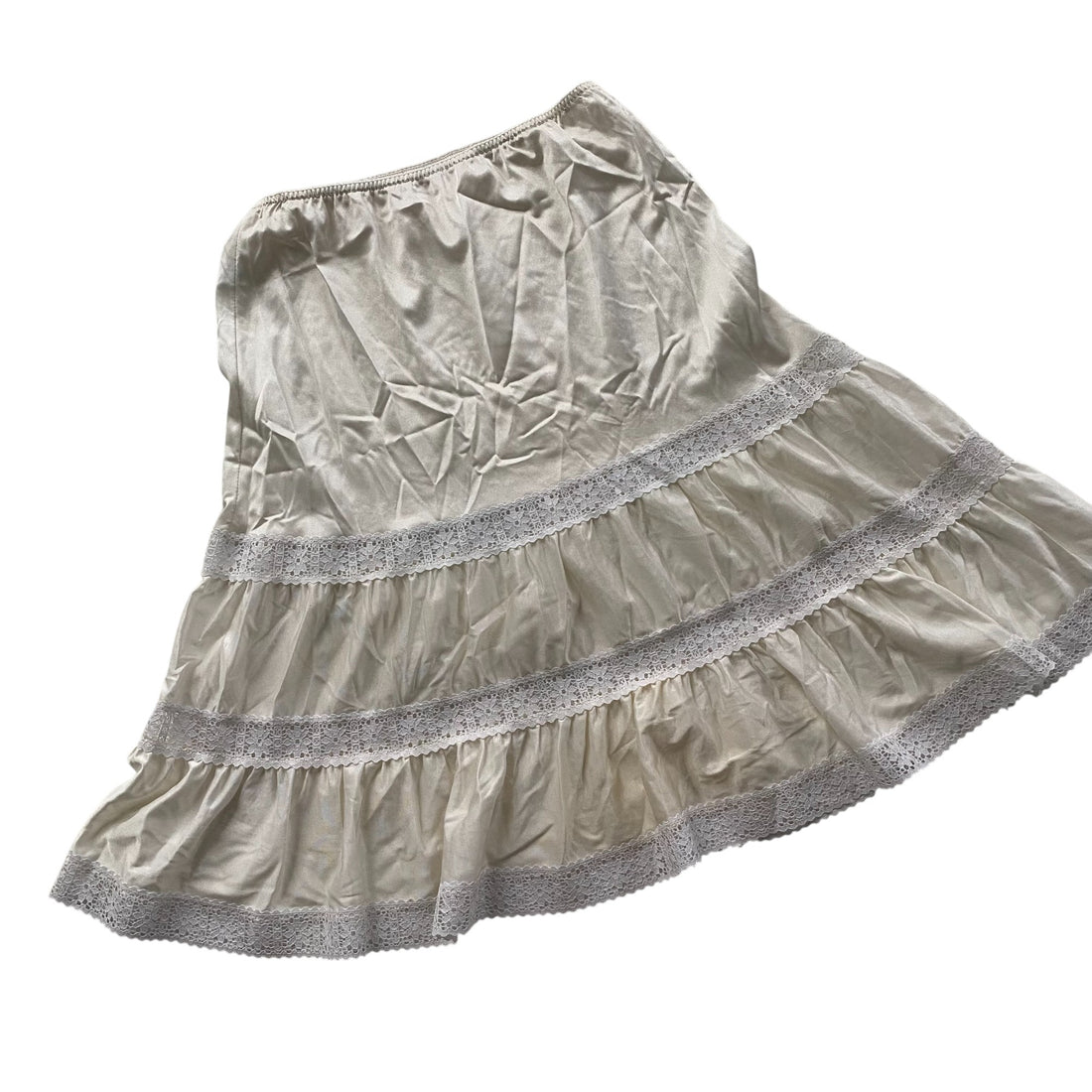 Vintage Sheer Lace Midi Lingerie Skirt