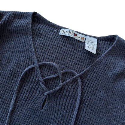 Y2k Mudd Navy Knit Top