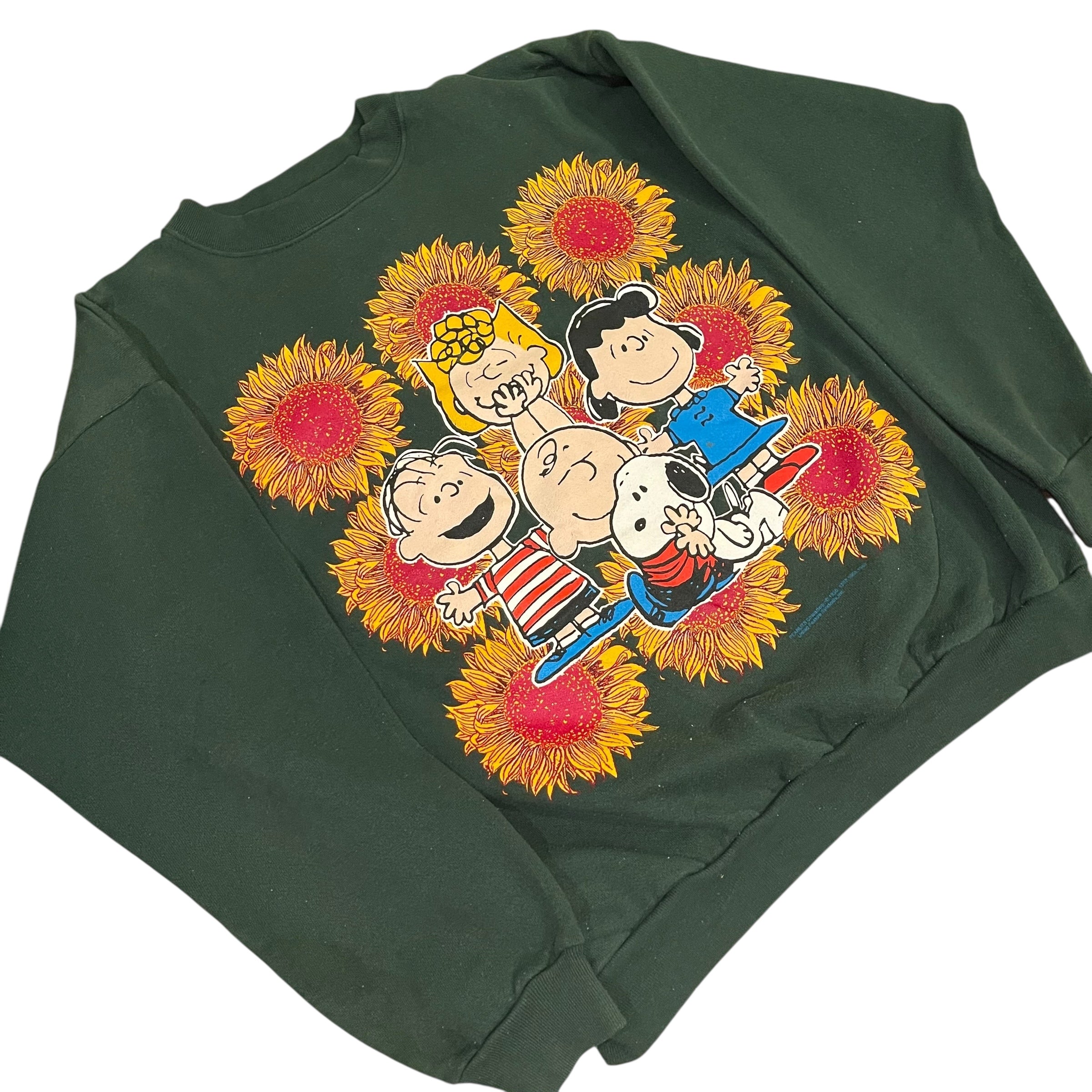 Y2K Green Peanuts Crewneck Sweatshirt