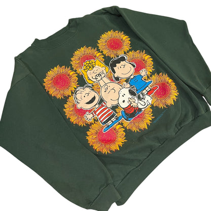 Y2K Green Peanuts Crewneck Sweatshirt