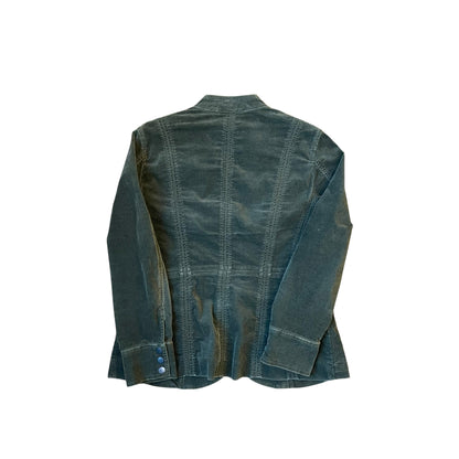 Vintage Y2K Silver Jeans Green Corduroy Suit Jacket