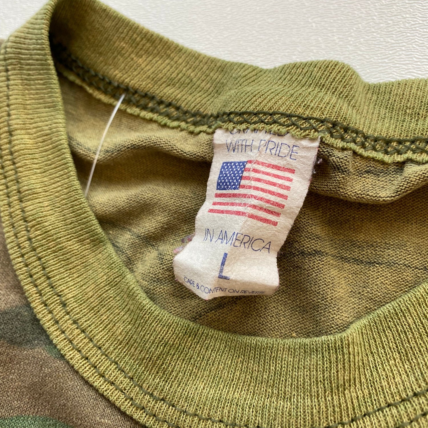 Vintage 80s Army Camo Pocket T-Shirt