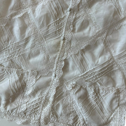 Vintage White Lace Button Up