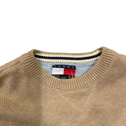 Y2K Tommy Hilfiger Beige Knit Sweatshirt