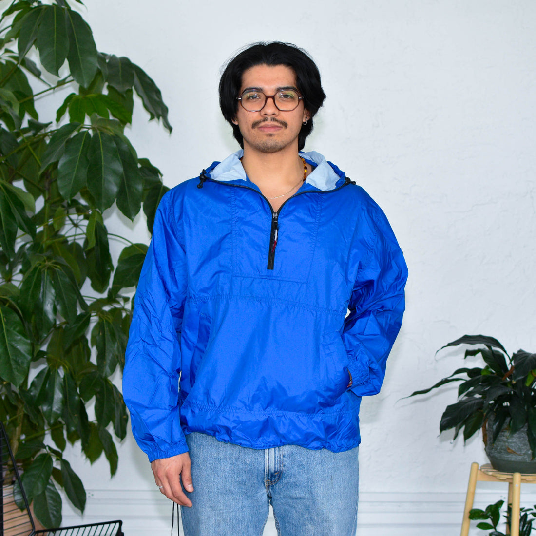 Vintage Tommy Hilfiger Blue Quarter Zip Windbreaker