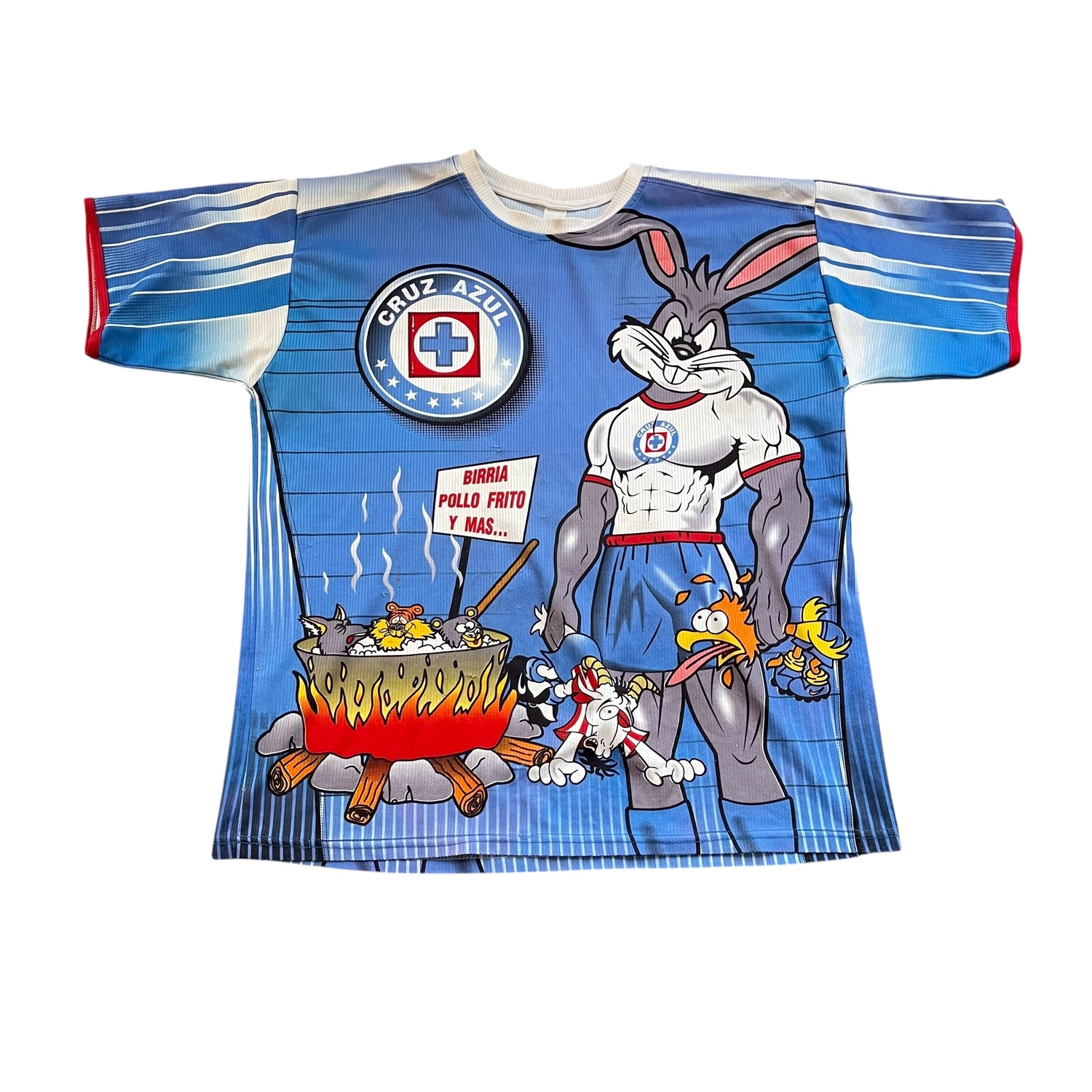 Vintage Cruz Azul Mascot Caricature AOP Jersey