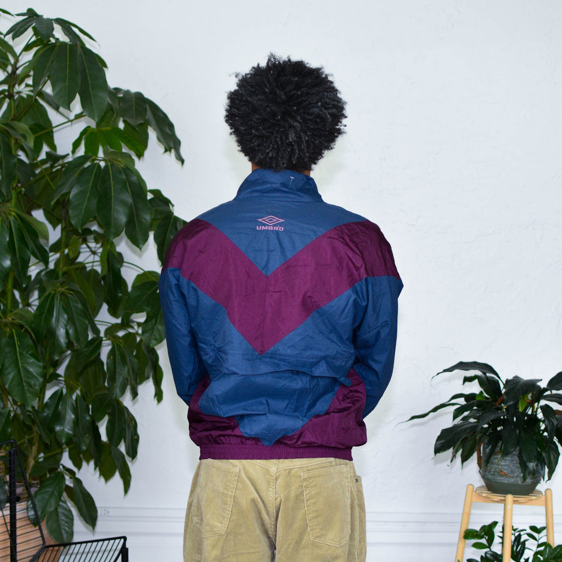 Vintage Umbro Blue &amp; Purple Zip Up Windbreaker
