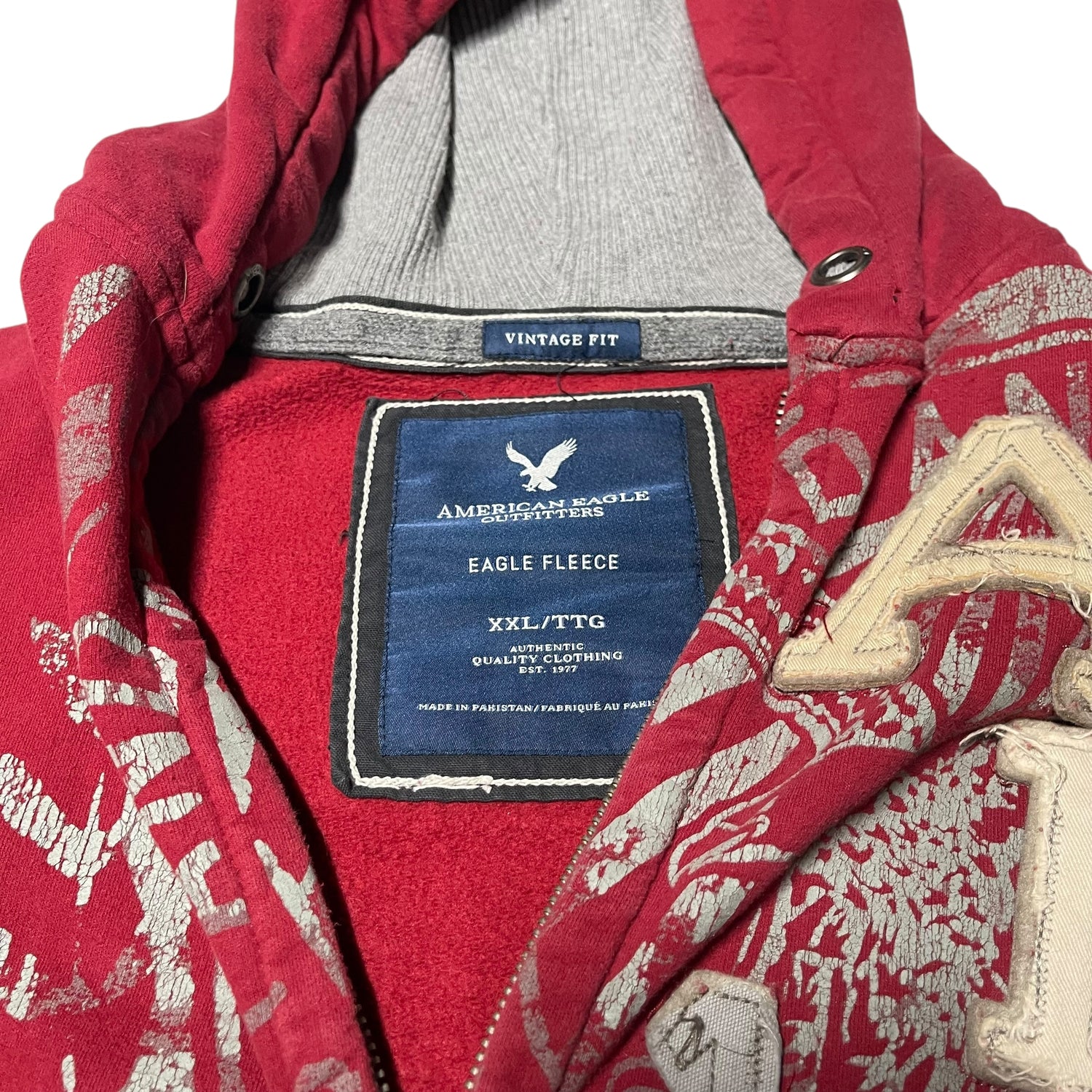Y2K American Eagle Zip-Up Hoodie