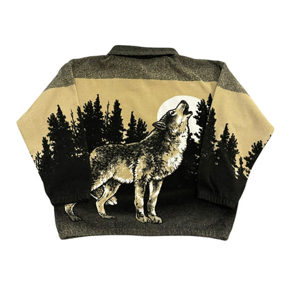 Vintage Wolf in the Woods Fleece Jacket