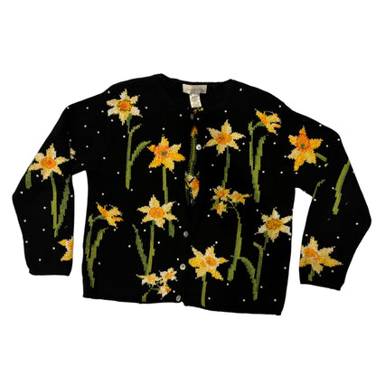 Y2k Knit Sunflower Cardigan