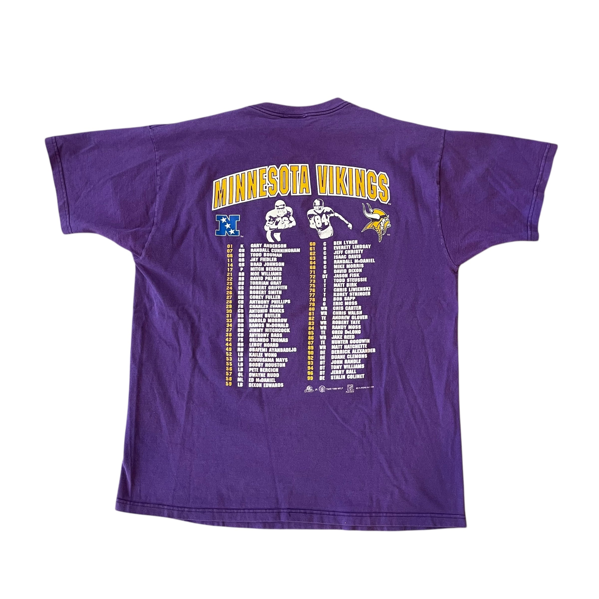 Vintage 1995 Minnesota Vikings Roster T-Shirt