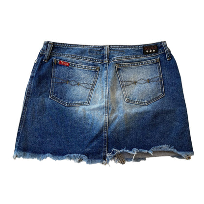 Y2k Mudd Raw Hem Mini Skirt