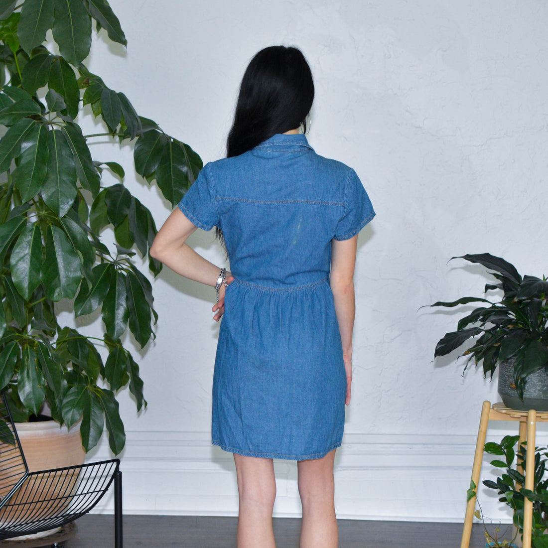 Vintage Faded Glory Denim Button Up Dress