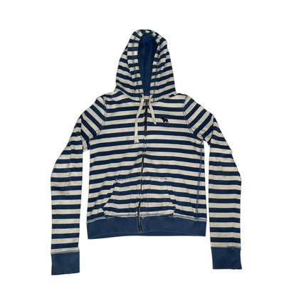 Vintage Abercrombie &amp; Fitch Striped Zip-Up Sweatshirt