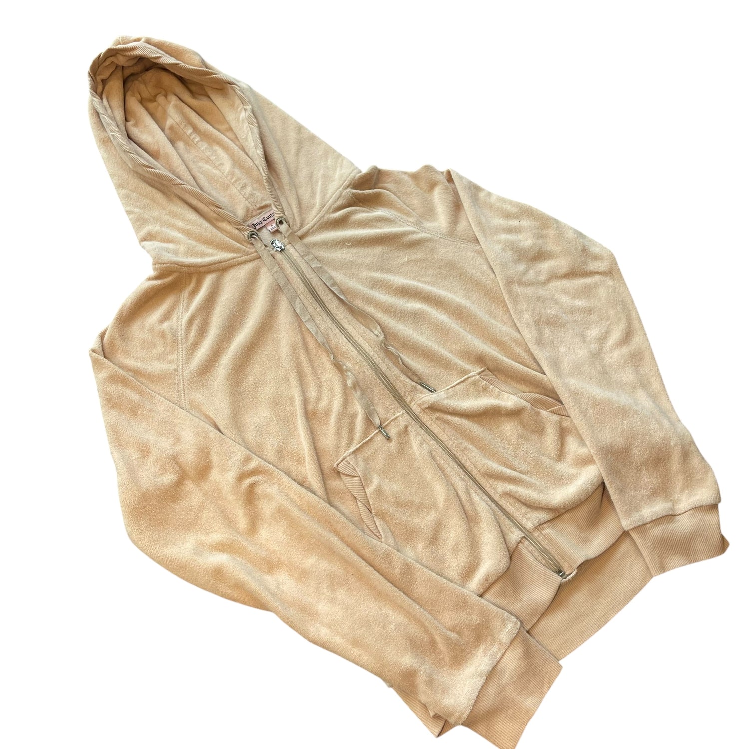 Vintage Y2K Juicy Couture Light Pink Terrycloth Hoodie