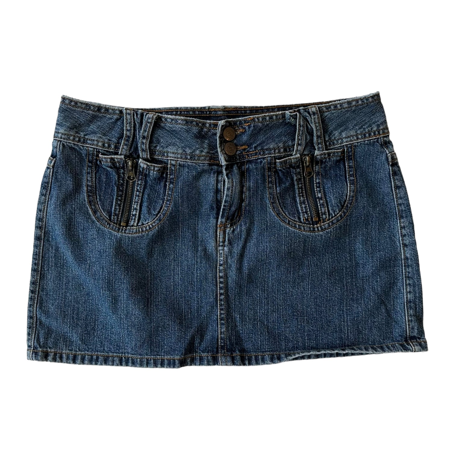 Y2k Paris Blues Denim Mini Skirt