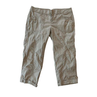 Y2k DKNY Tan Cargo Capris