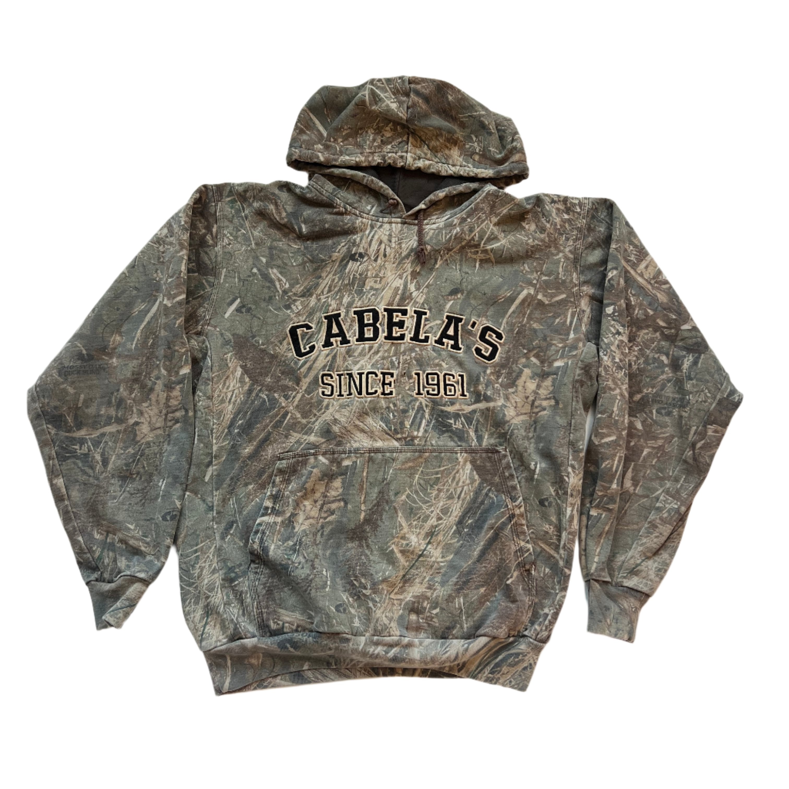 Vintage Cabelas Logo Camo Hoodie