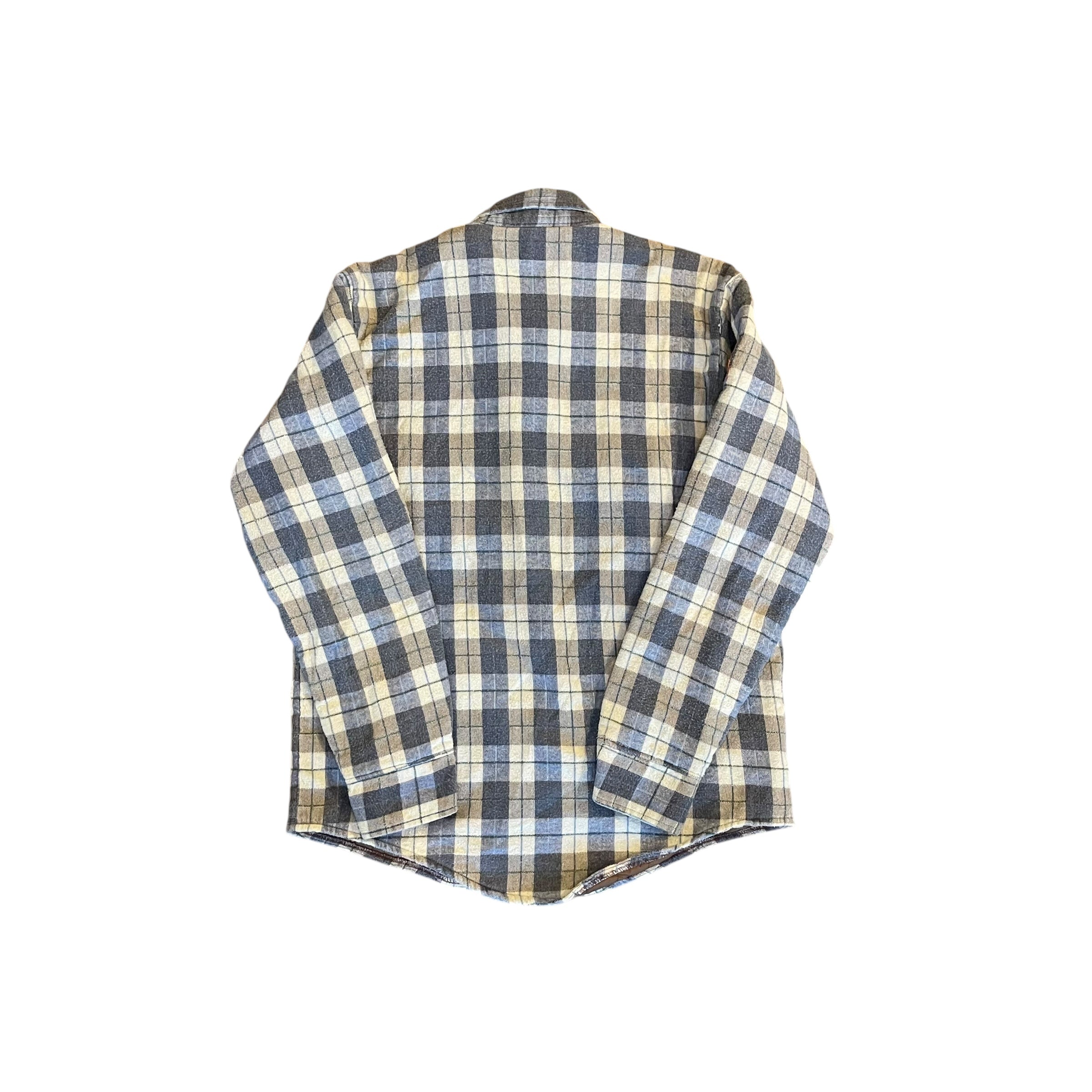 Vintage 80s Sandherst Blue and White Button Down Flannel