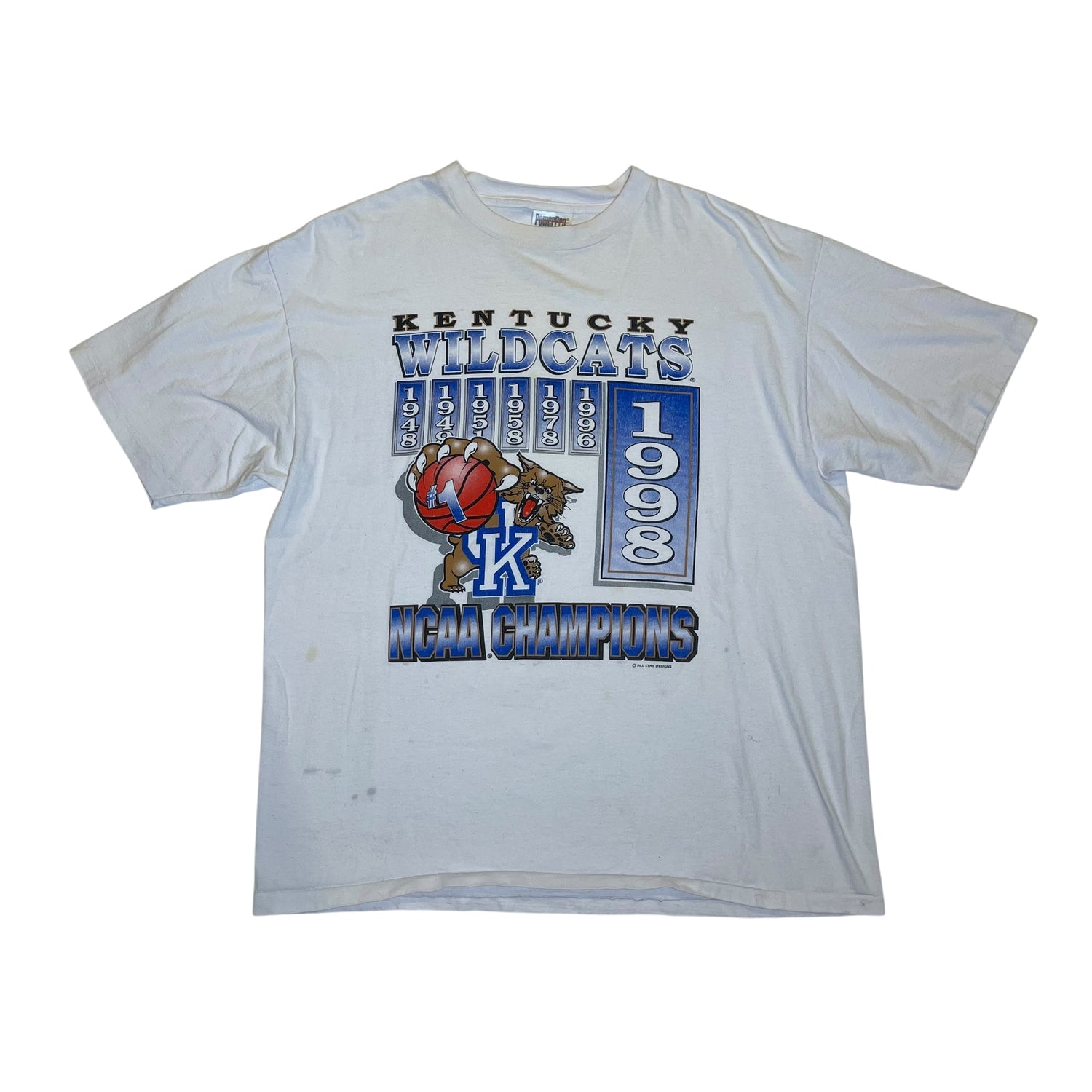 Vintage 1998 University of Kentucky Wildcats NCAA Champions T-Shirt