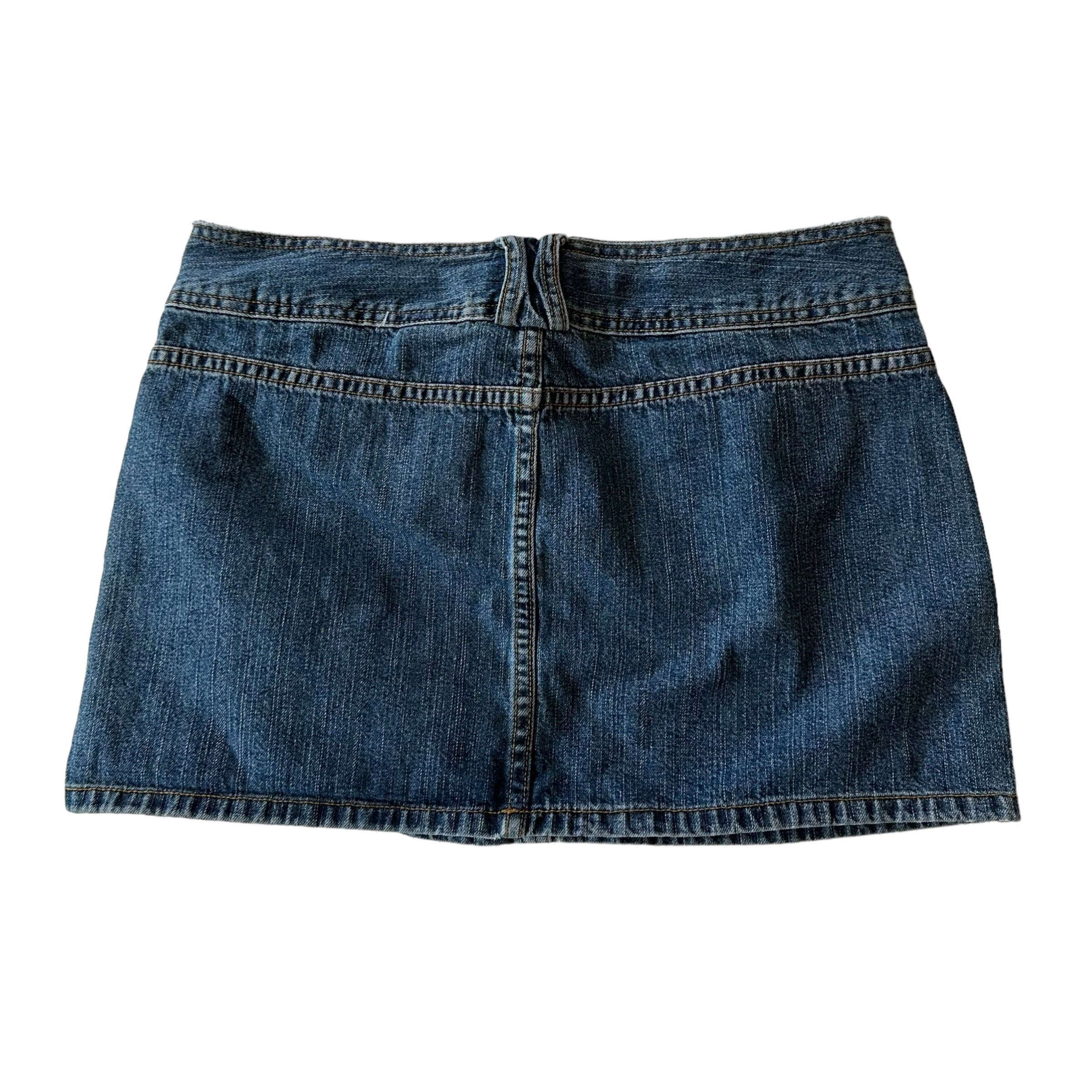 Y2k Paris Blues Denim Mini Skirt