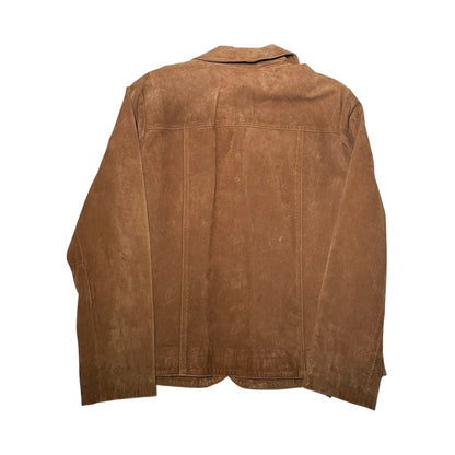 Y2K Christopher &amp; Banks Brown Suede Leather Jacket