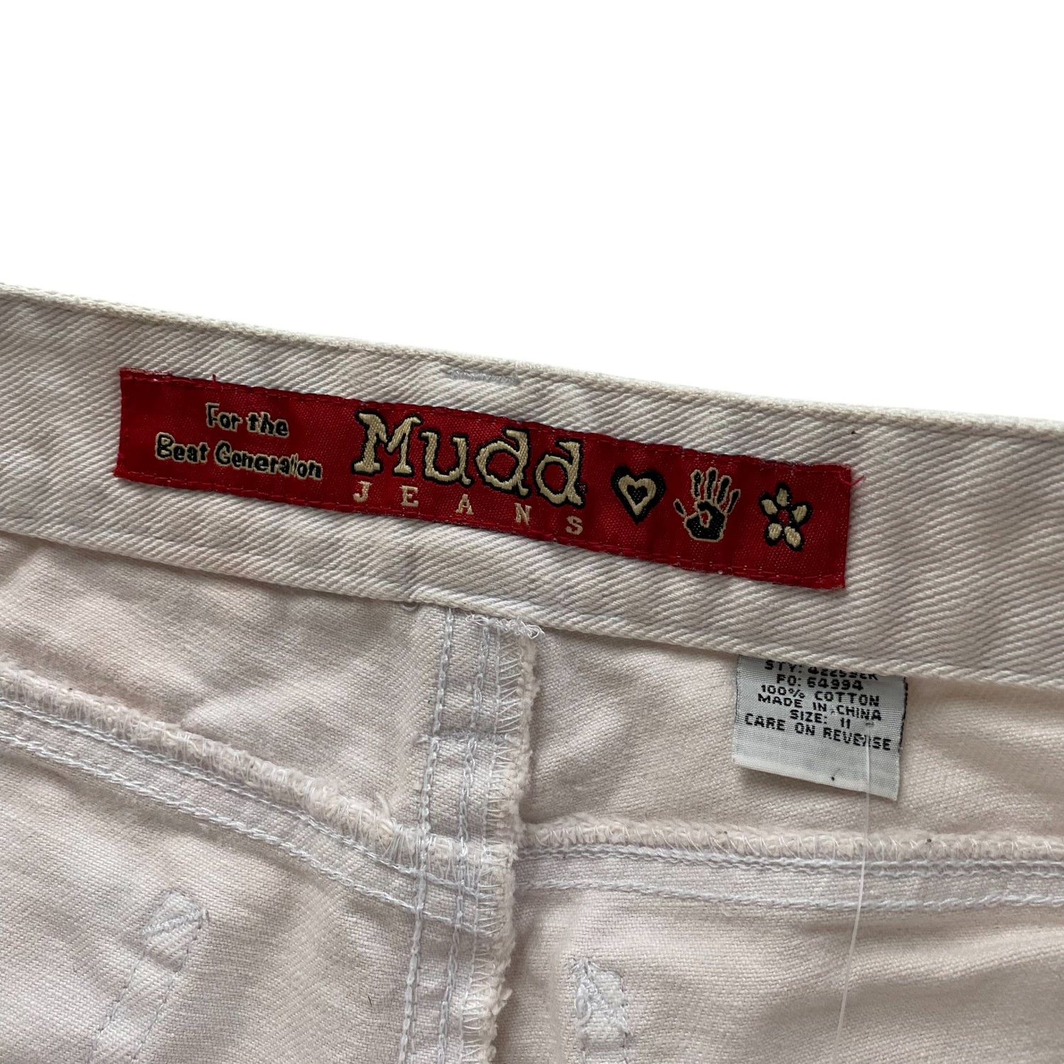 Vintage Mudd Jeans White Femme Shorts