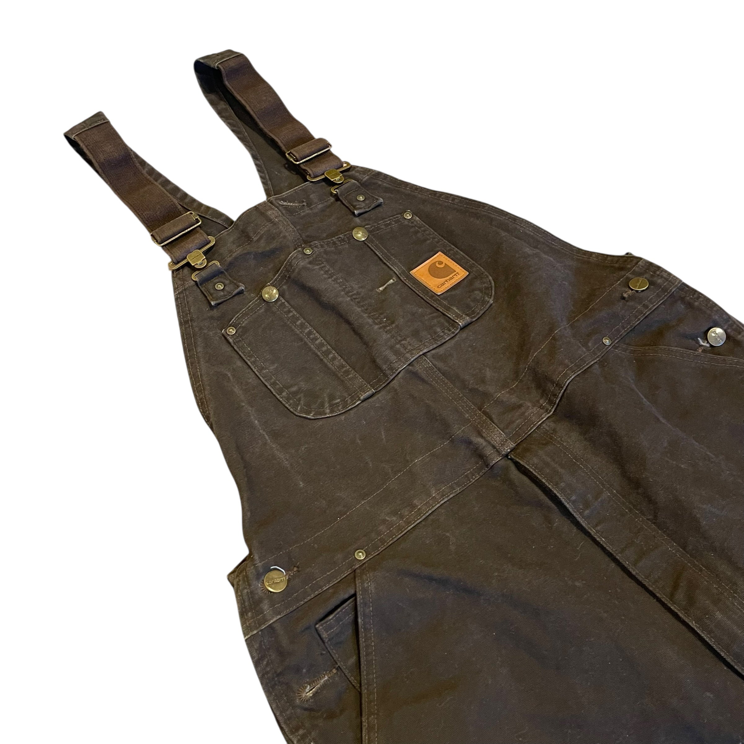 Vintage Carhartt Dark Brown Double Knee Overalls