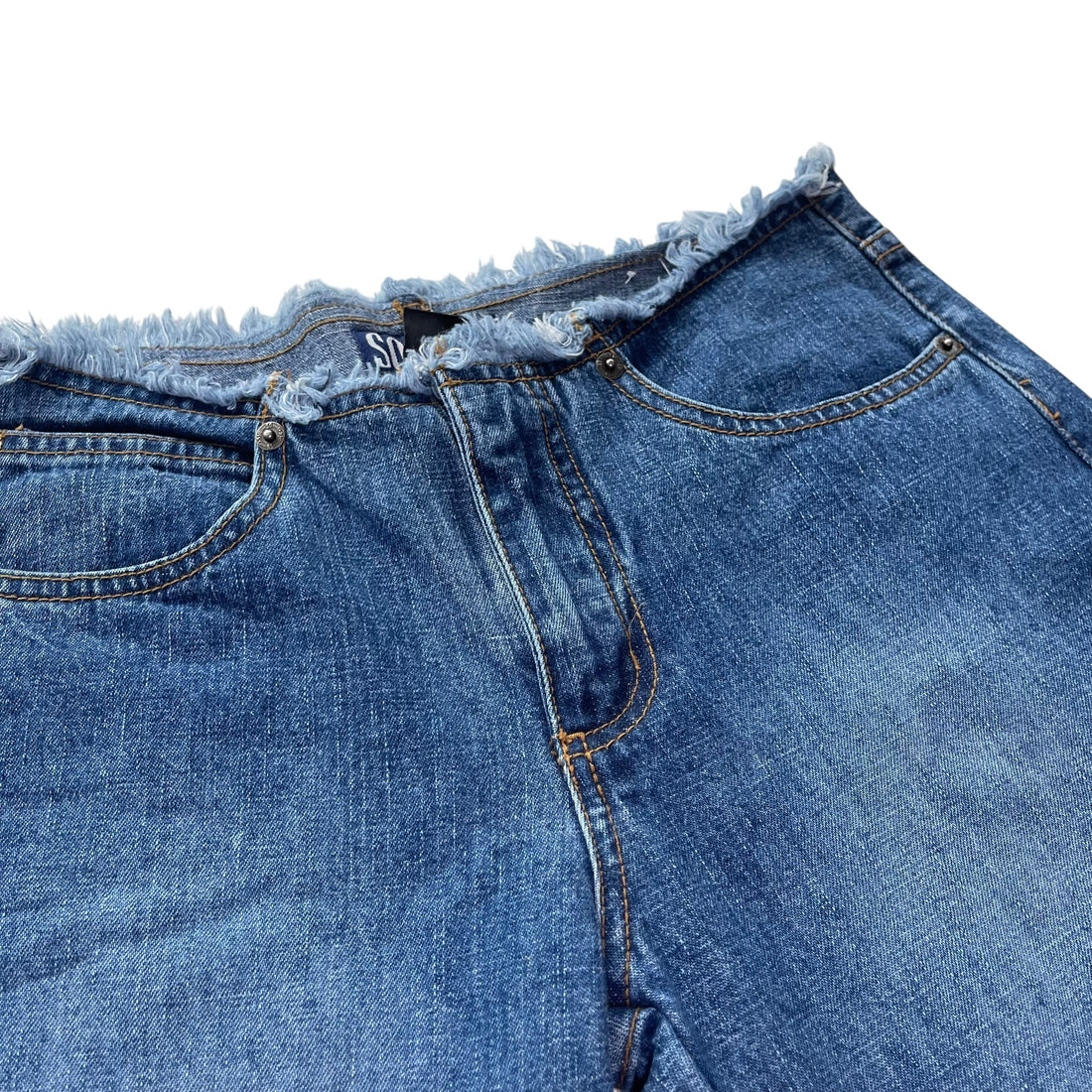Vintage Y2K Frayed SO GSJC Flare Jeans