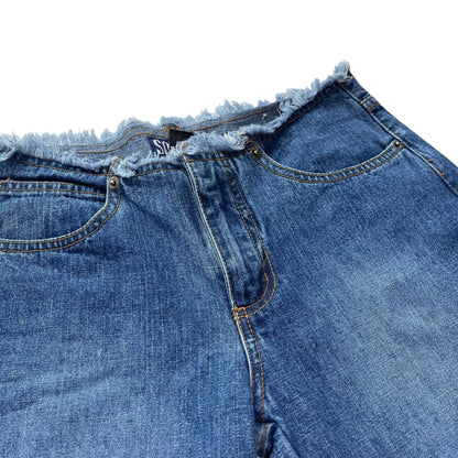 Vintage Y2K Frayed SO GSJC Flare Jeans